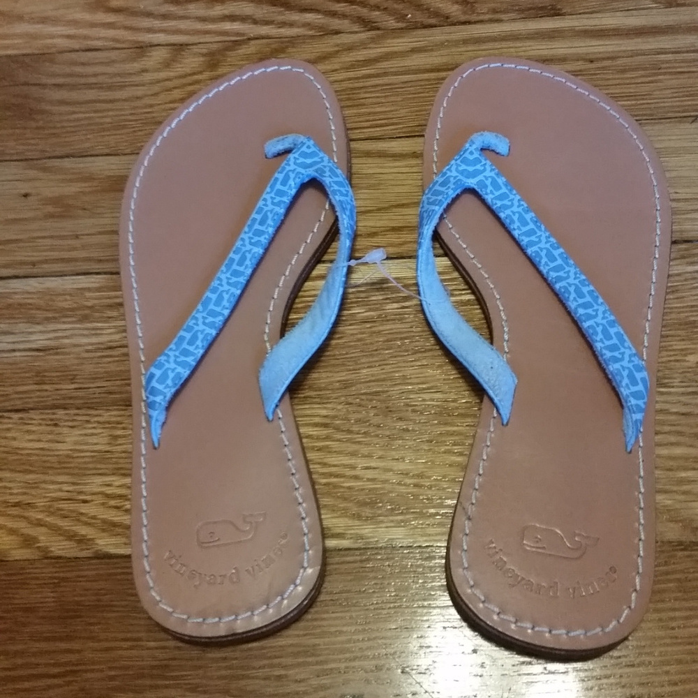 New Vineyard Vines leather sandals, size 6